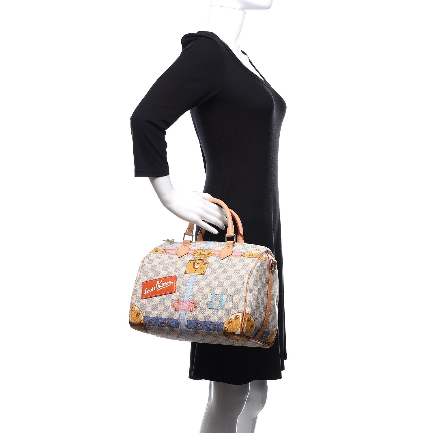 Louis Vuitton Damier Azur Summer Trunks Speedy Bandouliere 30 3 of 11