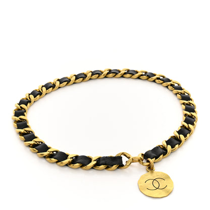 Chanel Lambskin Chain CC Medallion Belt Black Gold 1 of 5