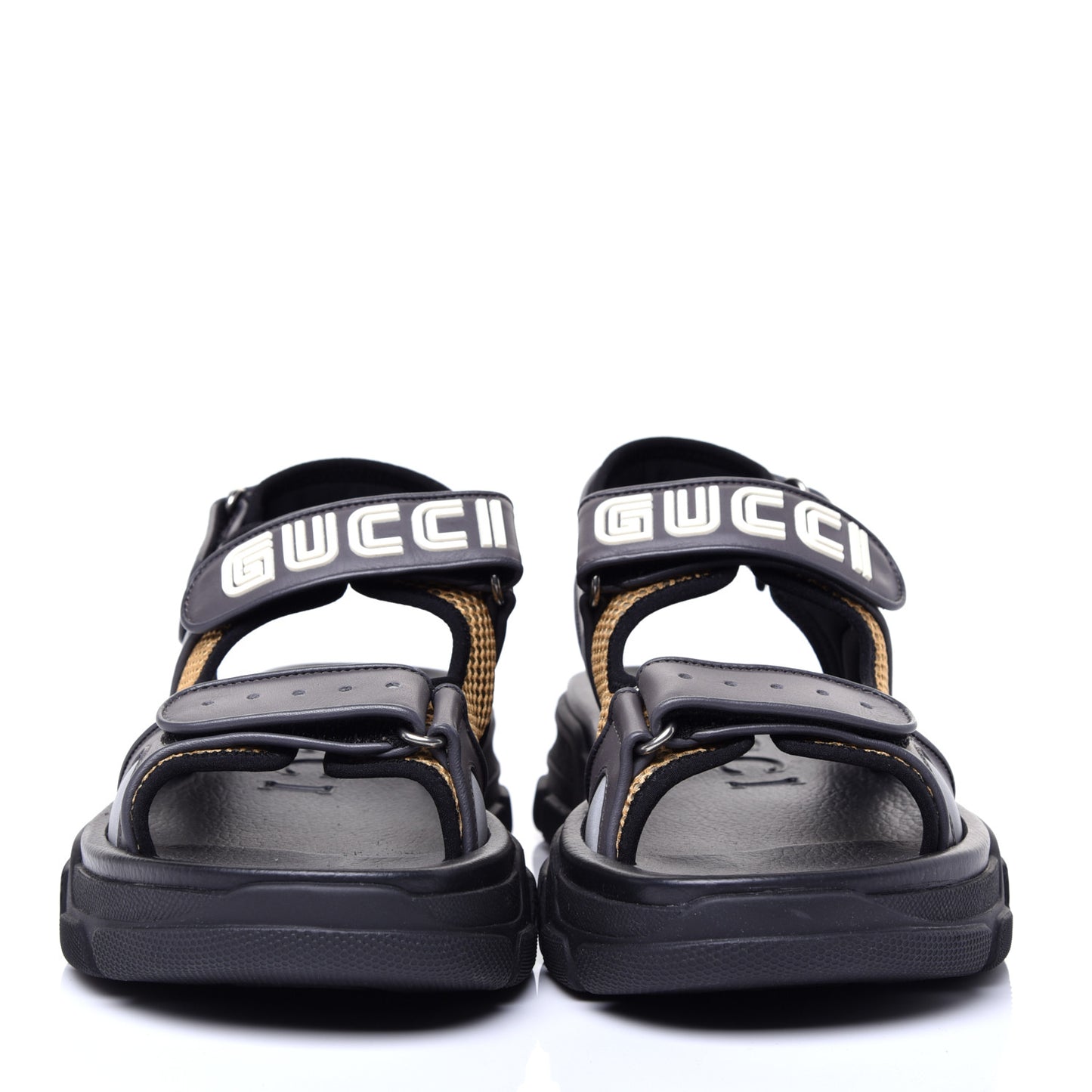 X SEGA Nappa Mesh Mens Aguru Sandals 8 Loess Black