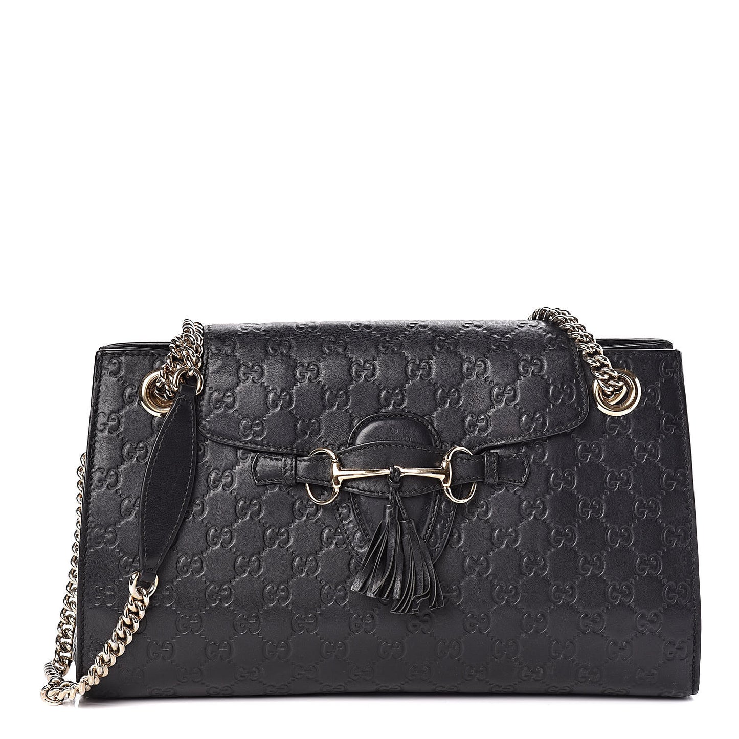 Guccissima Large Emily Chain Shoulder Bag Black