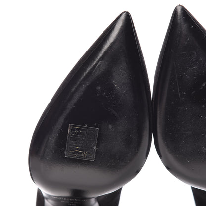 Saint Laurent Suede Calfskin Zoe Pumps 38 Black 9 of 11