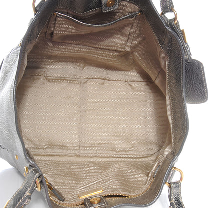 Prada Vitello Daino Shoulder Bag Acciaio 5 of 9