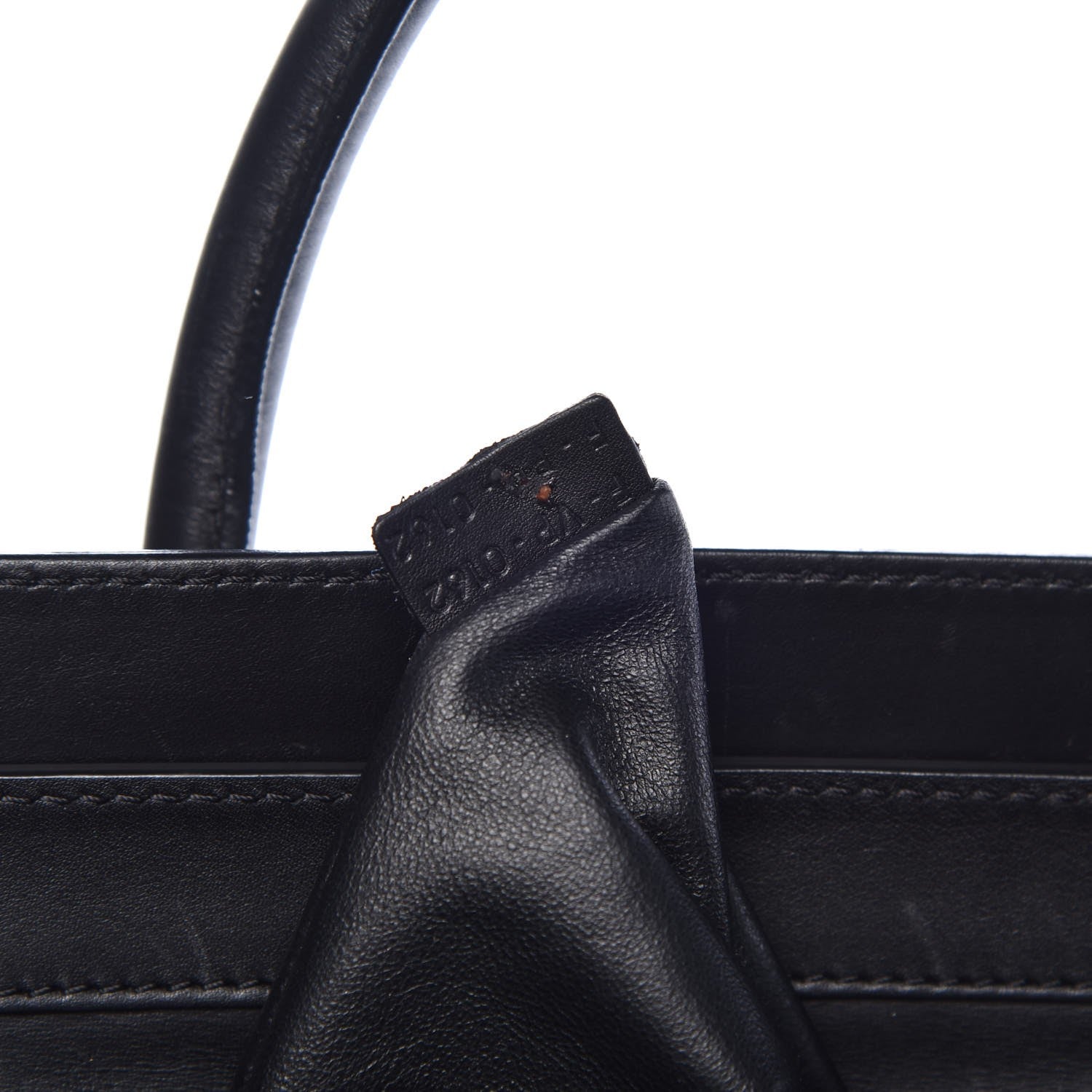 Celine Smooth Calfskin Shrunken Lambskin Mini Bi-Color Luggage Black White 7 of 12