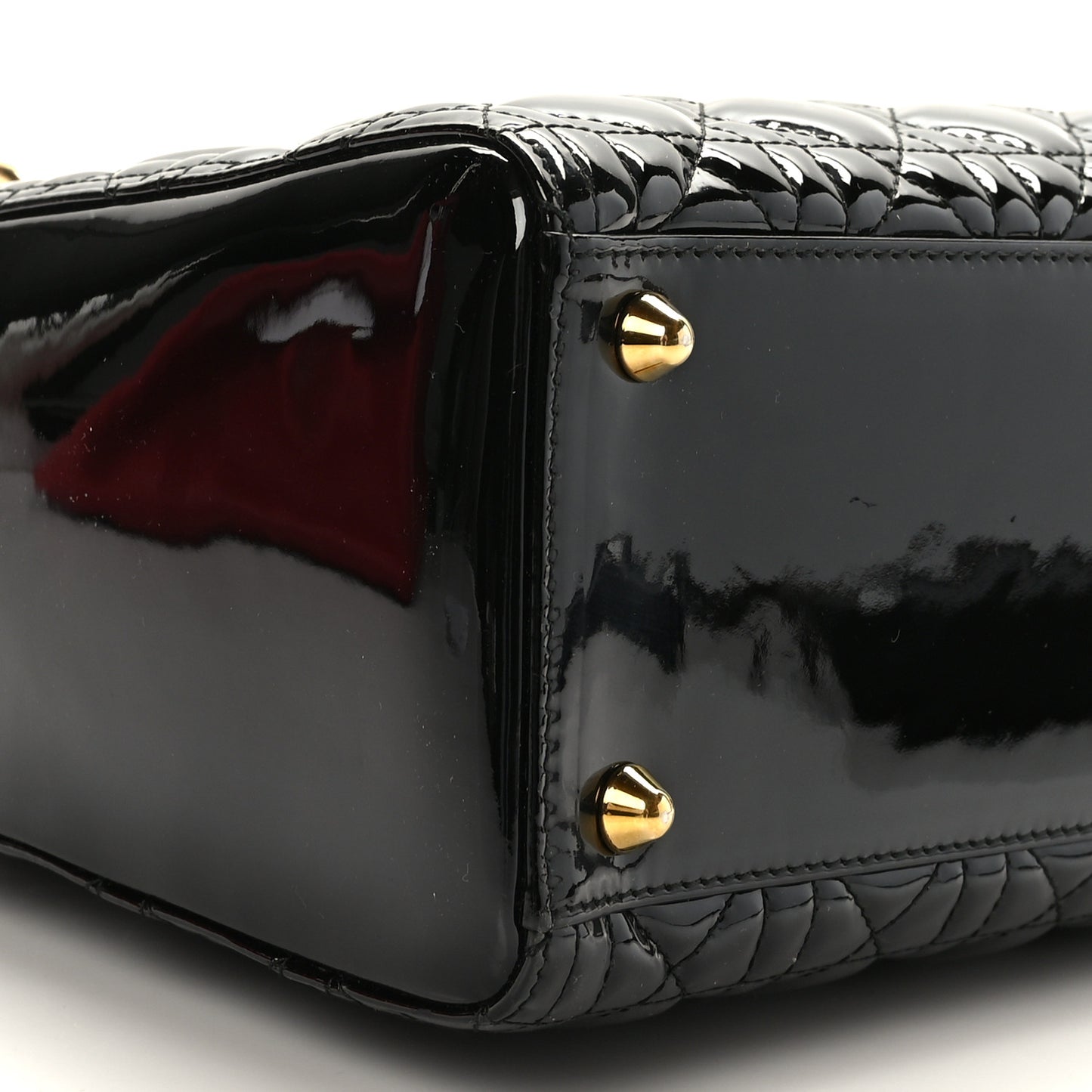 Patent Cannage Large Lady Dior Black