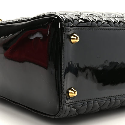 Christian Dior Patent Cannage Large Lady Dior Black 8 of 9