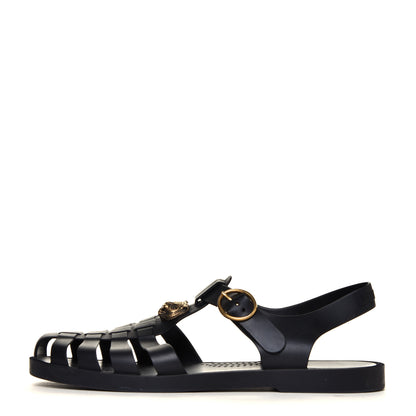 Gucci Rubber Mens Buckle Strap Sandal 11 Black 2 of 14