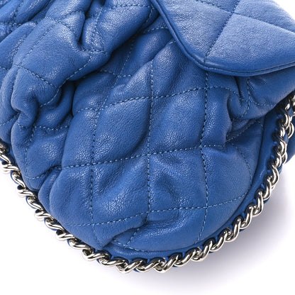 Chanel Washed Lambskin Quilted Medium Chain Around Messenger Blue 11 of 12