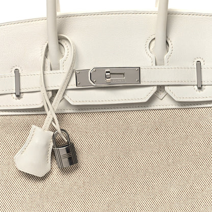 Hermes Toile Swift Birkin 30 White 8 of 12