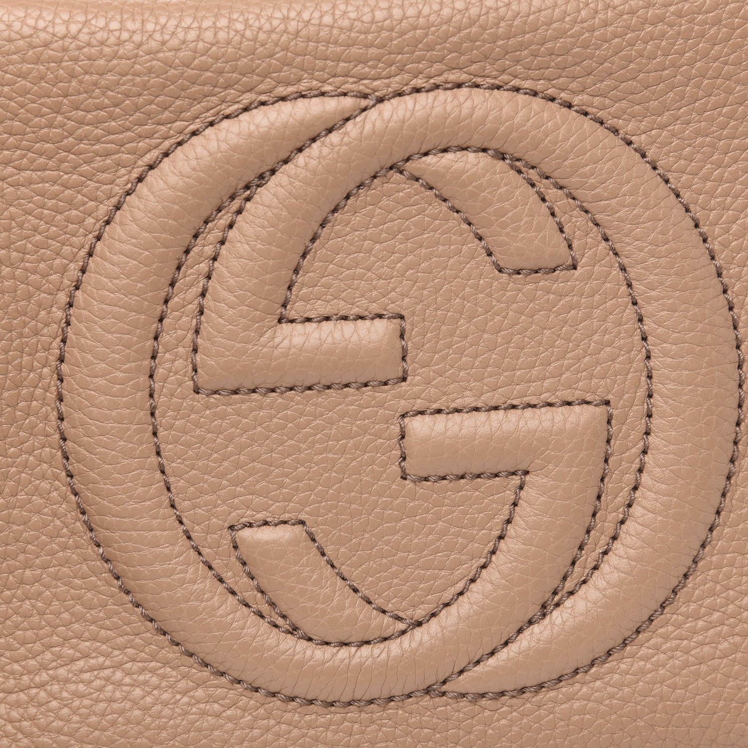 Gucci Pebbled Calfskin Small Soho Disco Bag Rose Beige 9 of 10