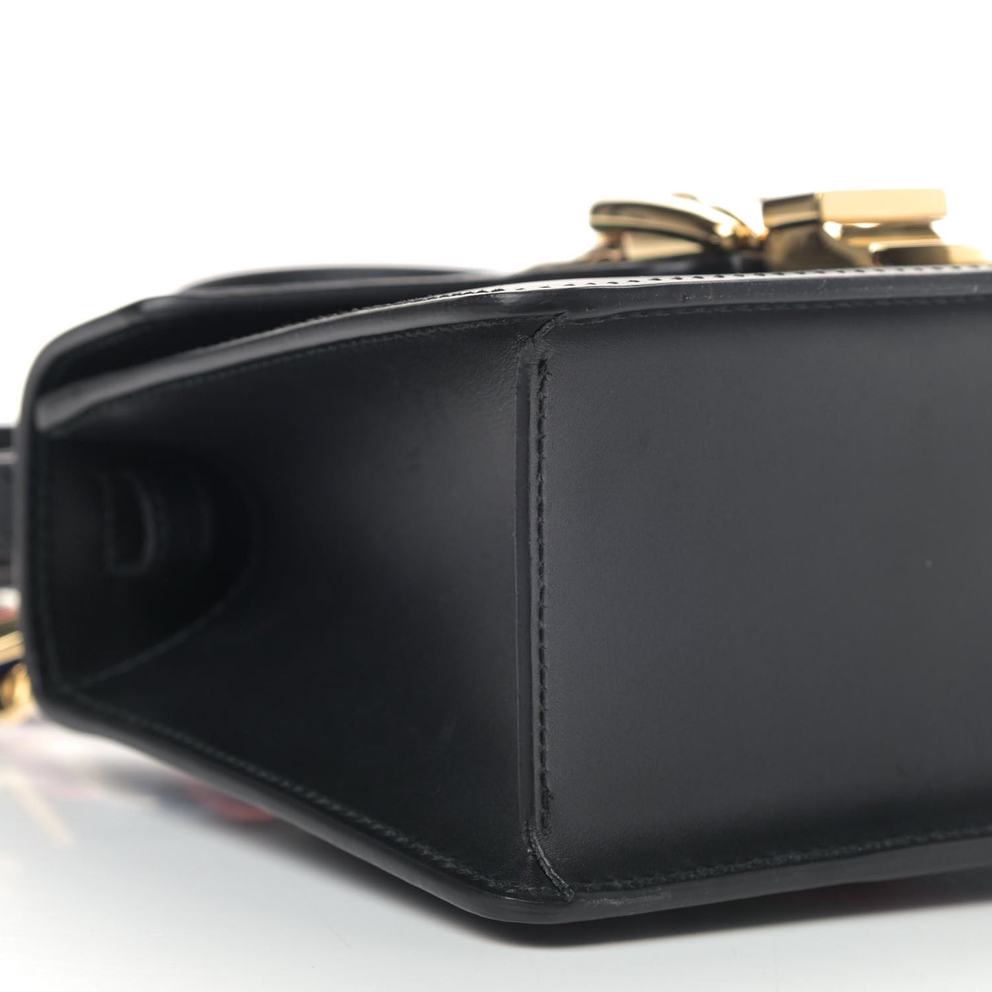 Calfskin Mini Sylvie Top Handle Bag Black