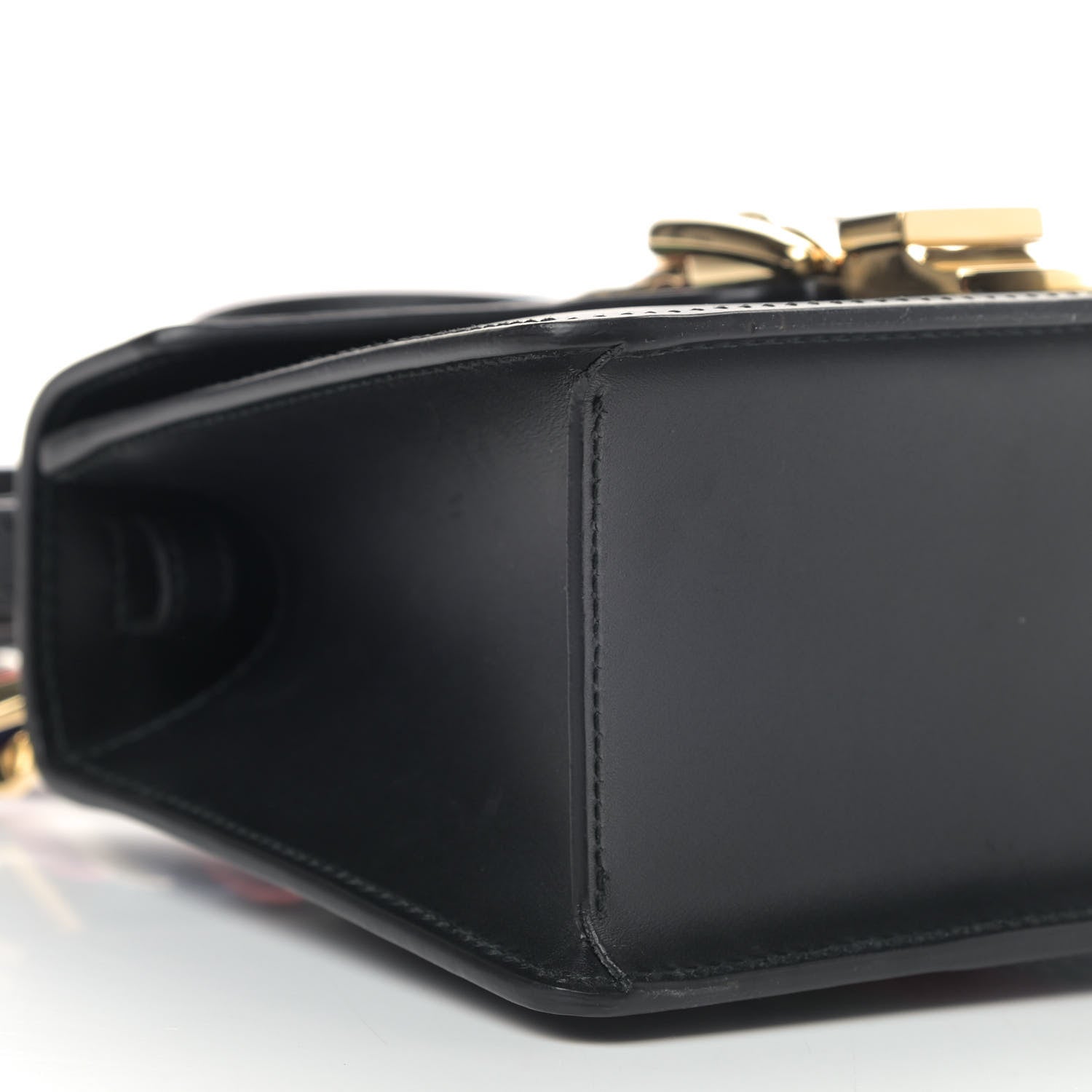 Gucci Calfskin Mini Sylvie Top Handle Bag Black 6 of 10