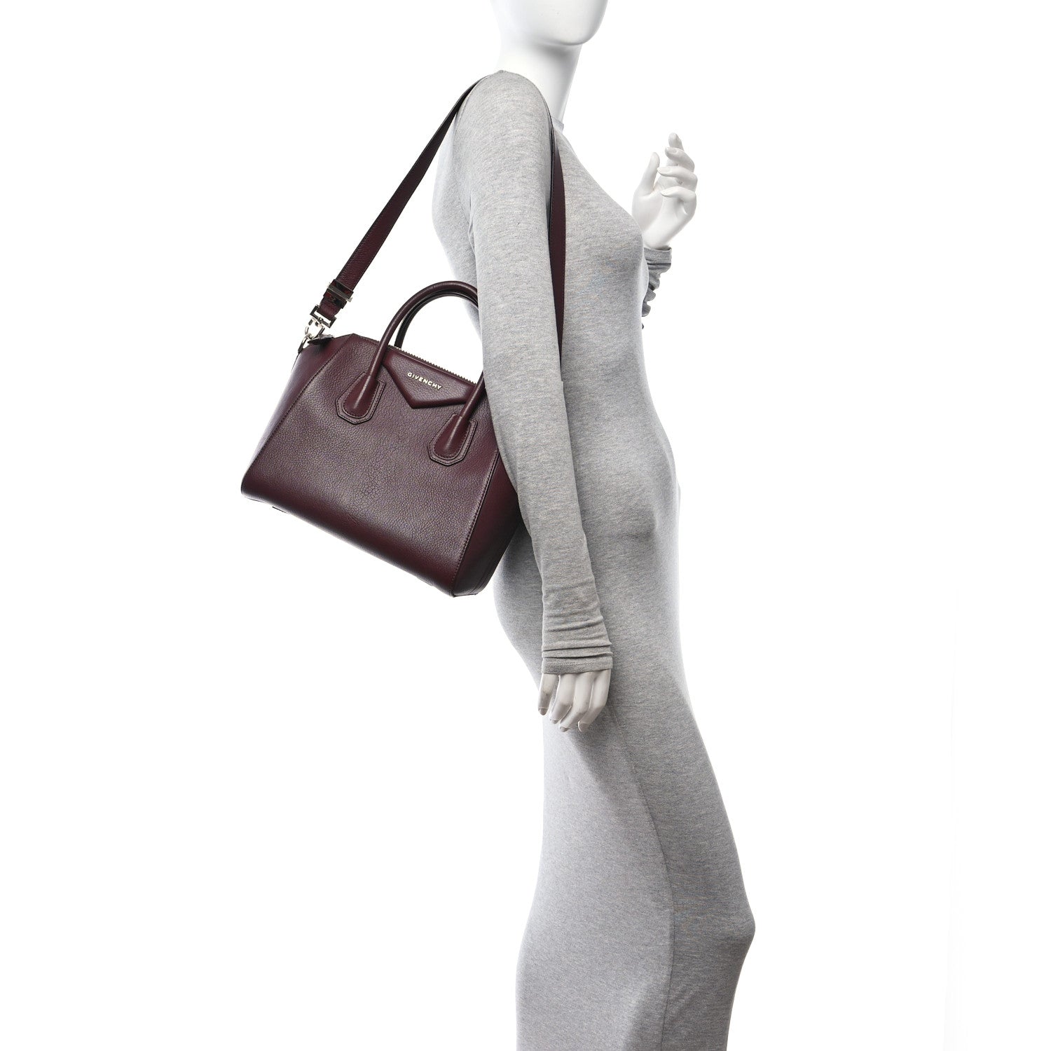 Givenchy Sugar Goatskin Small Antigona Burgundy 2 of 10