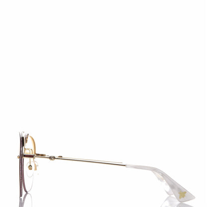 Gucci Aviator Glitter Sunglasses GG0227S Gold 3 of 8