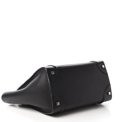 Celine Drummed Calfskin Mini Luggage Black 4 of 9