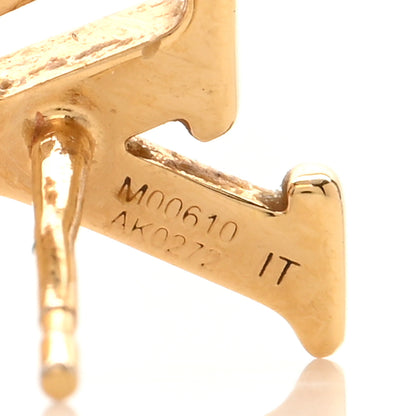 Louis Vuitton Metal LV Iconic Earrings Gold 5 of 5