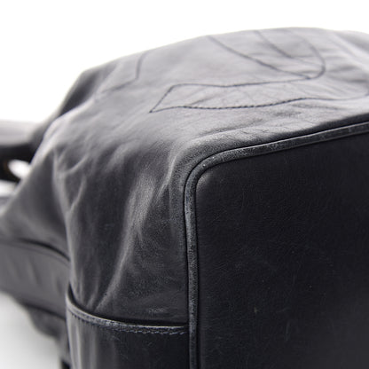 Chanel Lambskin Drawstring CC Shoulder Bag Navy Blue 8 of 12