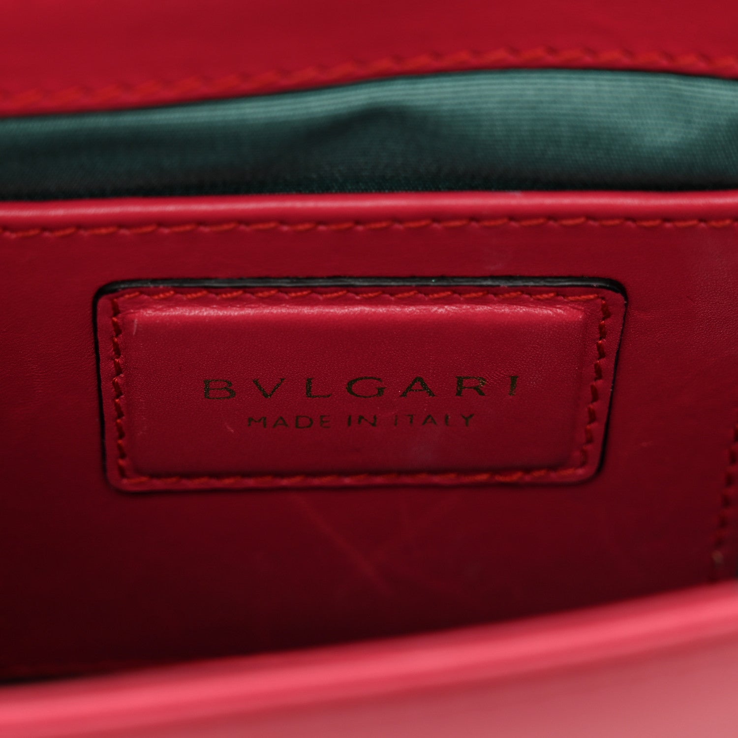Bulgari Calfskin Serpenti Forever Flap Clutch Ruby Red 7 of 10