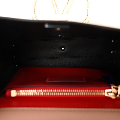 Valentino Garavani Grainy Calfskin Swarovski Crystal Embellished Small VSling Top Handle Bag Rose Cannelle 5 of 9