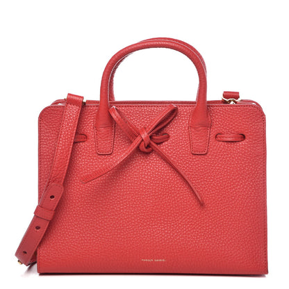 Mansur Gavriel Tumble Calfskin Mini Sun Bag Red 1 of 6
