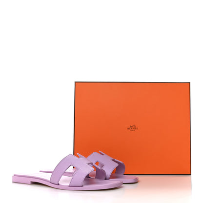 Hermes Epsom Oran Sandals 37.5 Violet Amethyste 9 of 9
