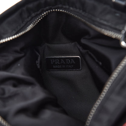 Prada X UNIVERSAL STUDIOS Tessuto Nylon Soft Calfskin Frankenstein Heart Chain Shopping Tote Black 5 of 11