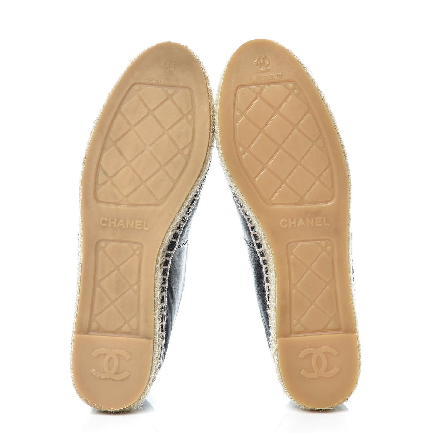 Lambskin CC Espadrilles 40 Black
