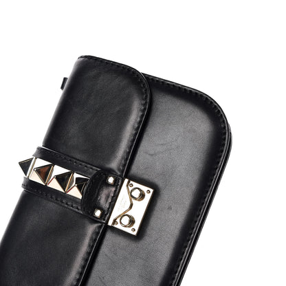 Valentino Garavani Vitello Small Glam Lock Rockstud Flap Black 13 of 15