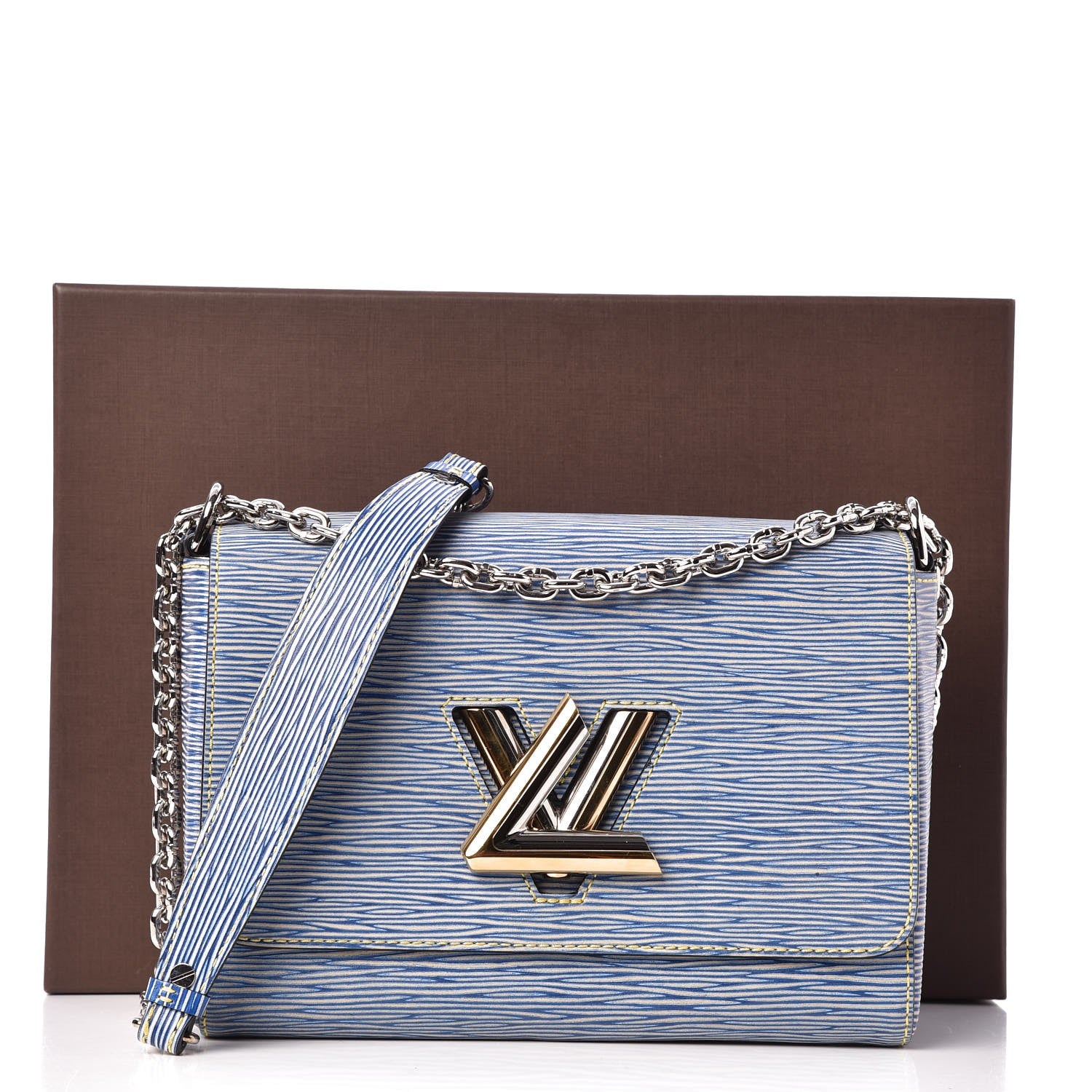 Louis Vuitton Epi Twist Shoulder Bag MM Denim Light 9 of 9