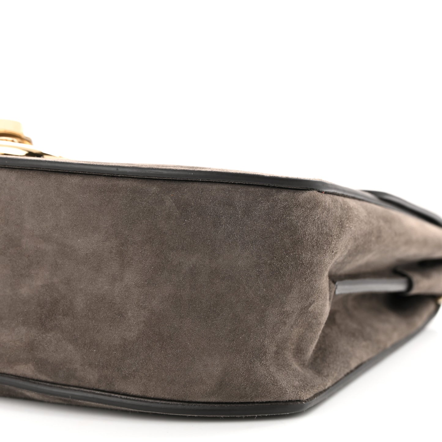 Calfskin Suede Medium Margot Crossbody Grey