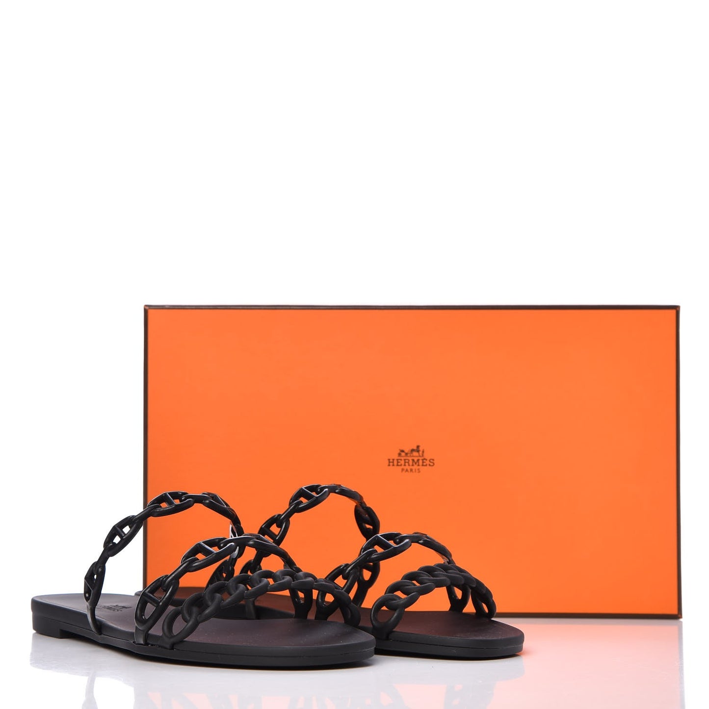 Rubber Chaine d'Ancre Rivage Sandals 37 Black