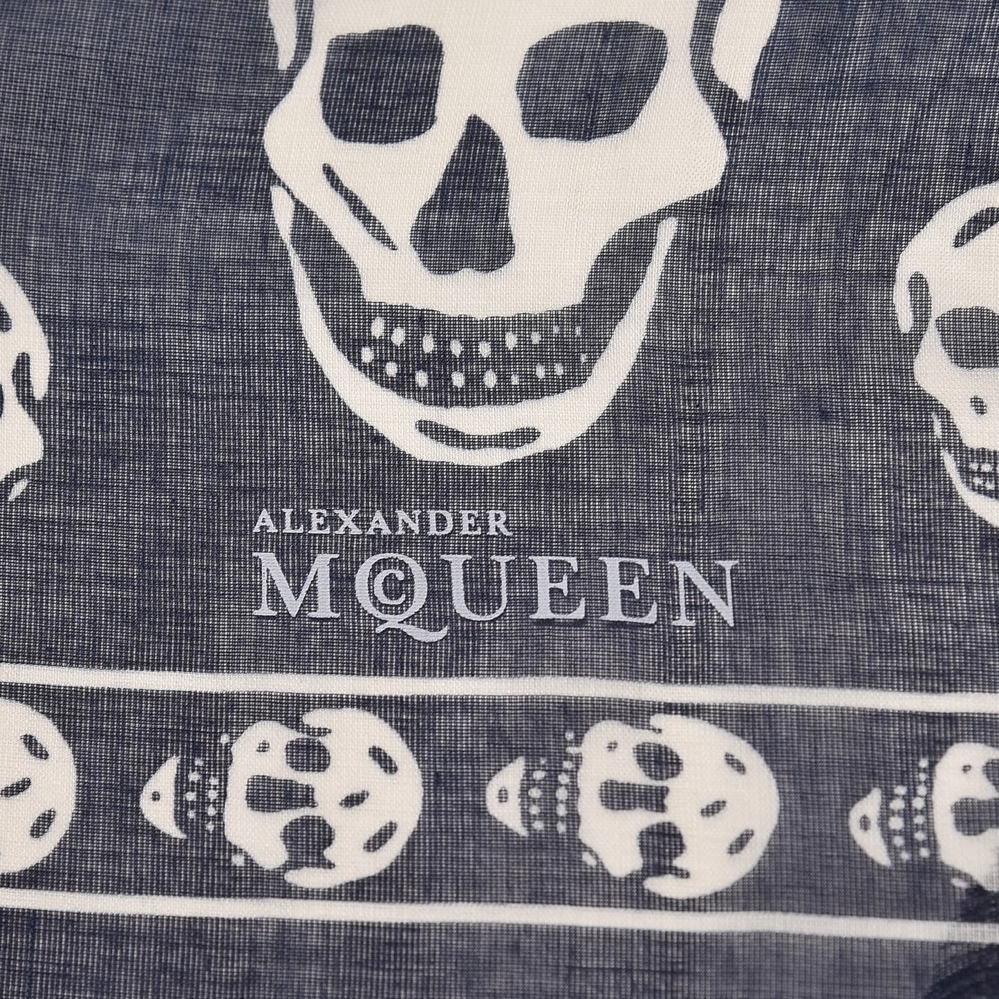 Modal Cashmere Skull Scarf Navy