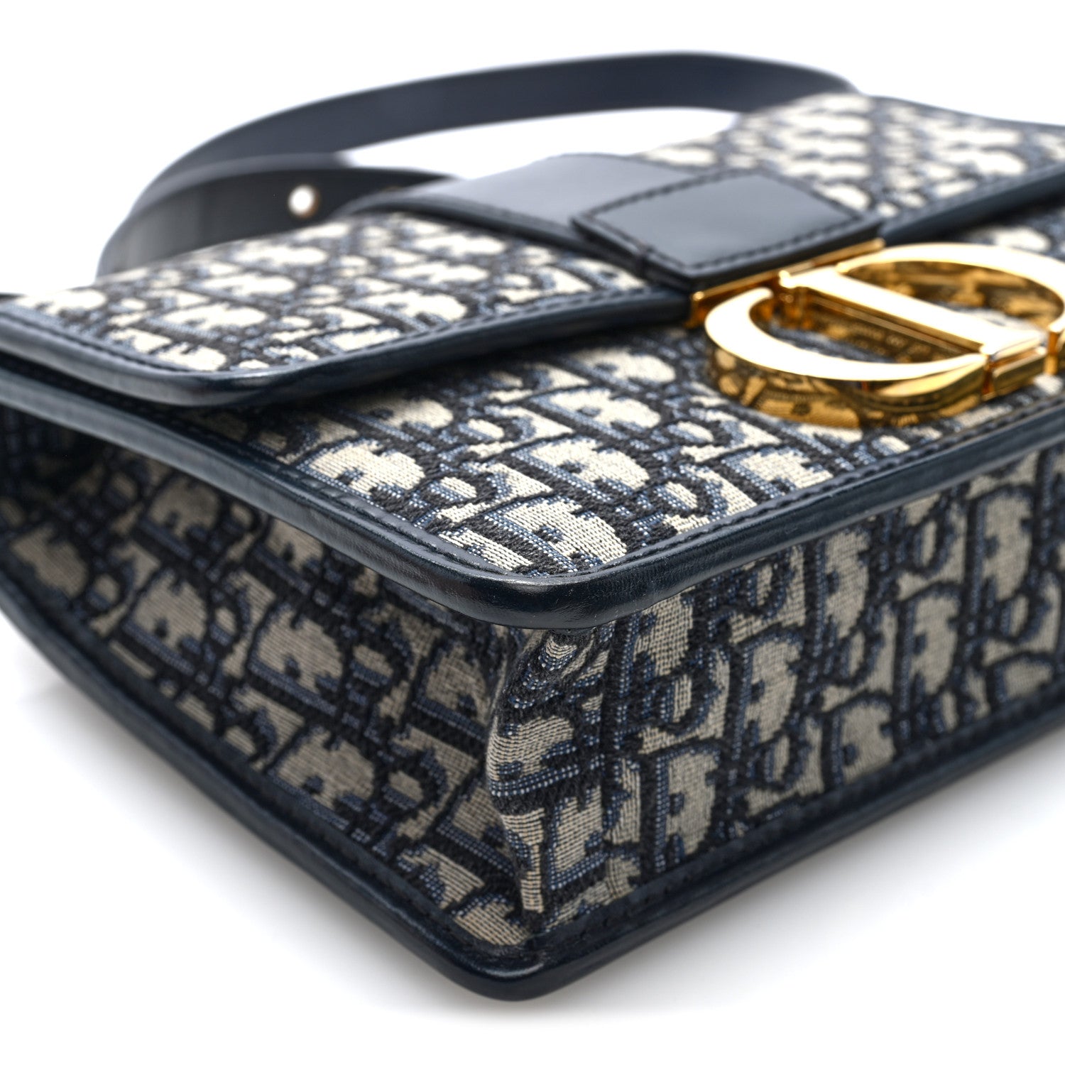 Christian Dior Oblique 30 Montaigne Flap Bag Blue 8 of 9