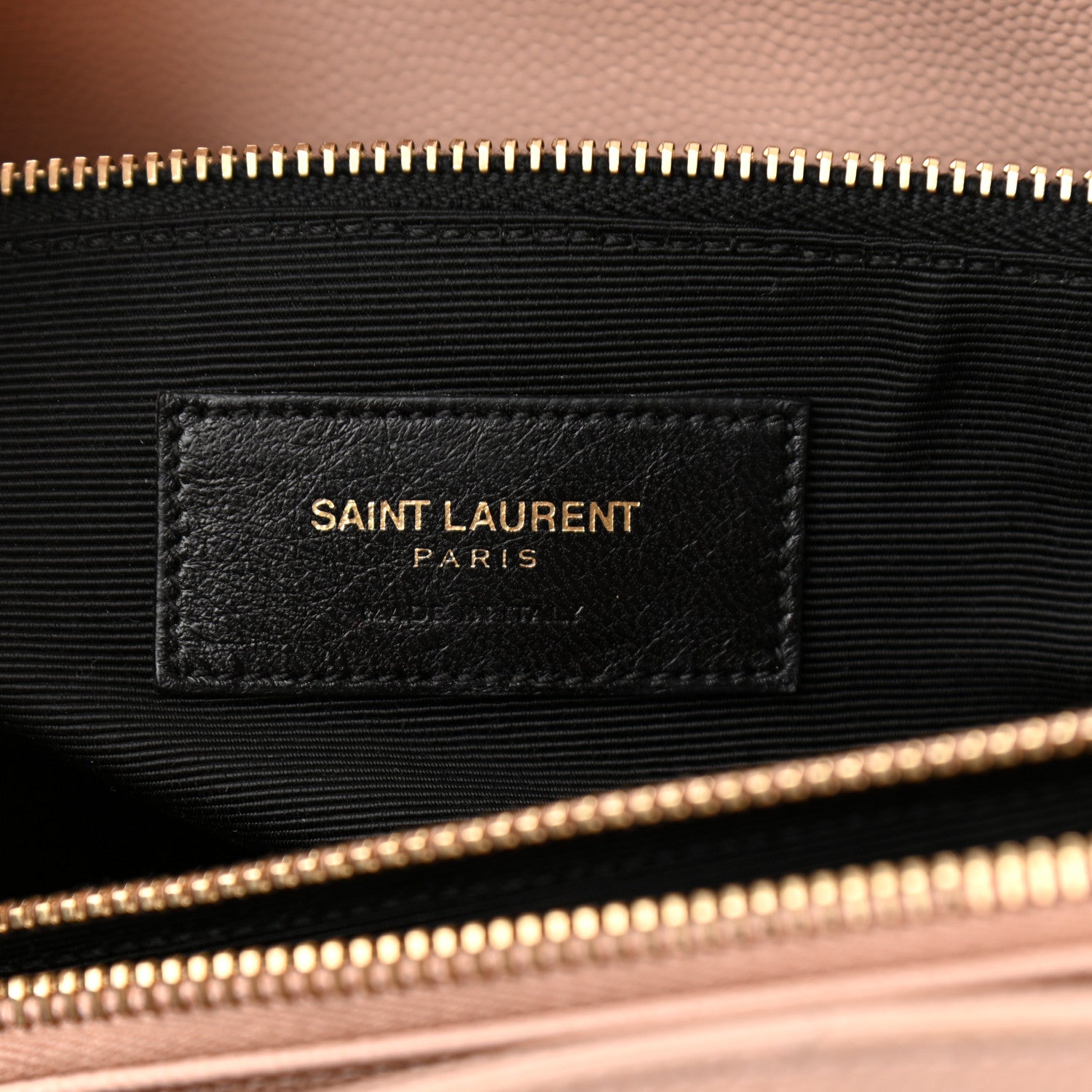 Saint Laurent Grain De Poudre Matelasse Chevron Large Monogram Shopping Bag Pale Pink 6 of 11
