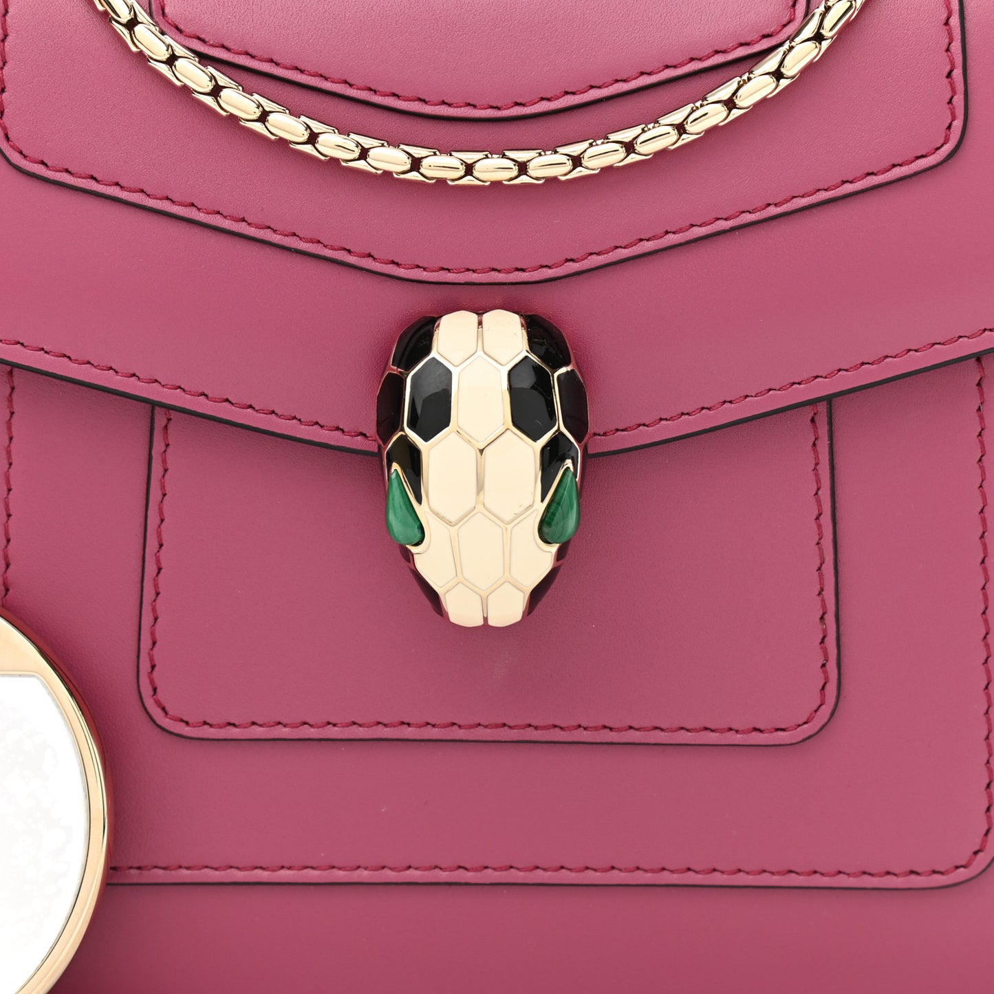 Calfskin Small Serpenti Forever Snake Strap Crossbody Bag Pink
