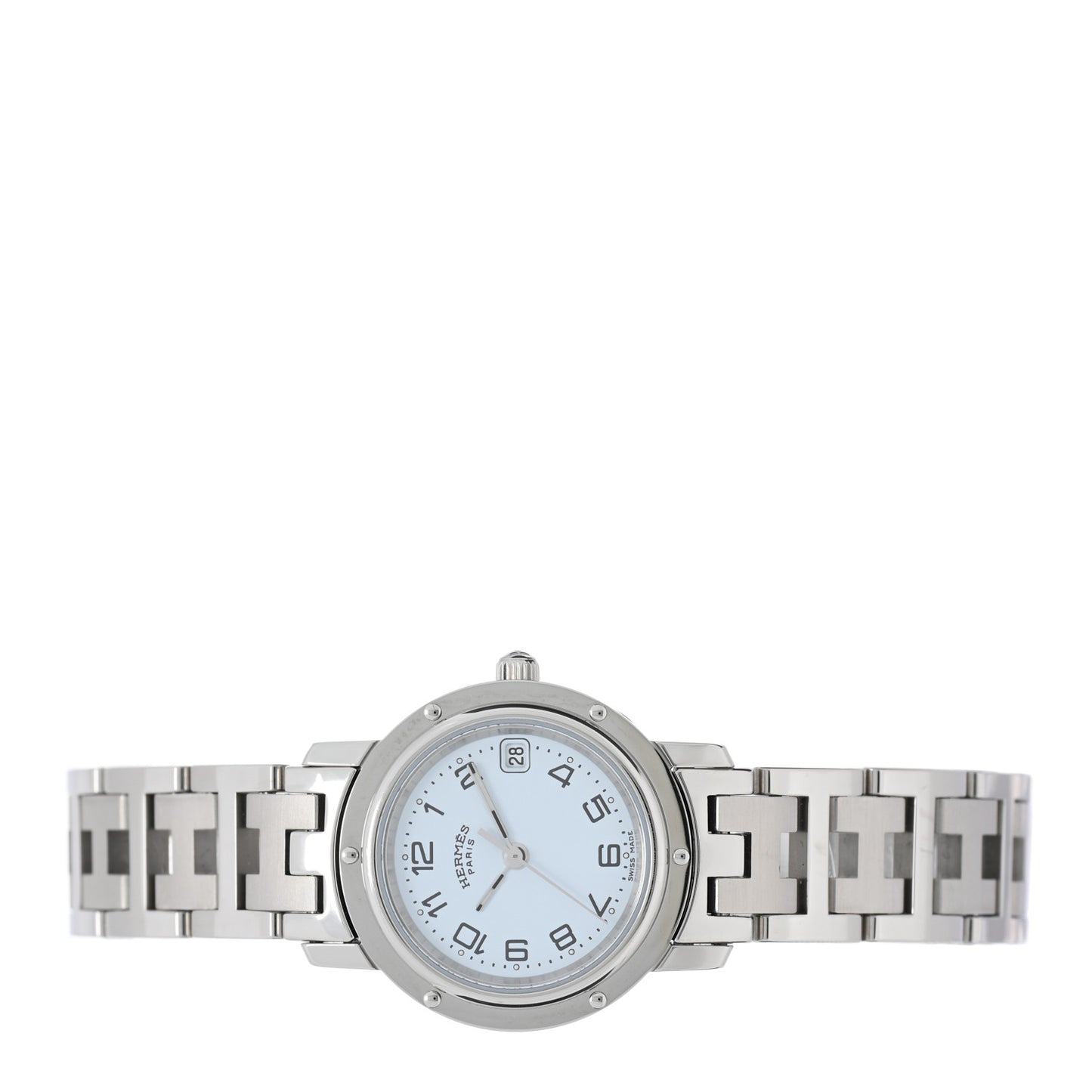 Stainless Steel 24mm Clipper Quartz Watch White