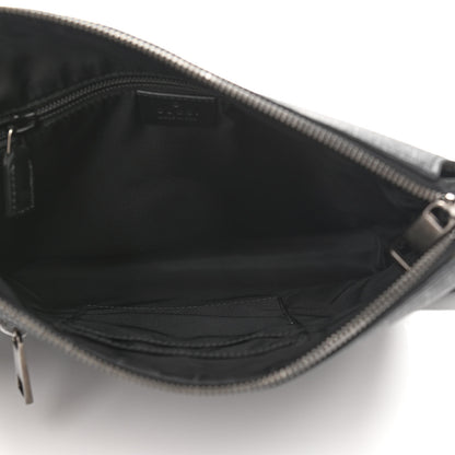 Gucci GG Supreme Monogram Flat Messenger Bag Black Grey 5 of 10