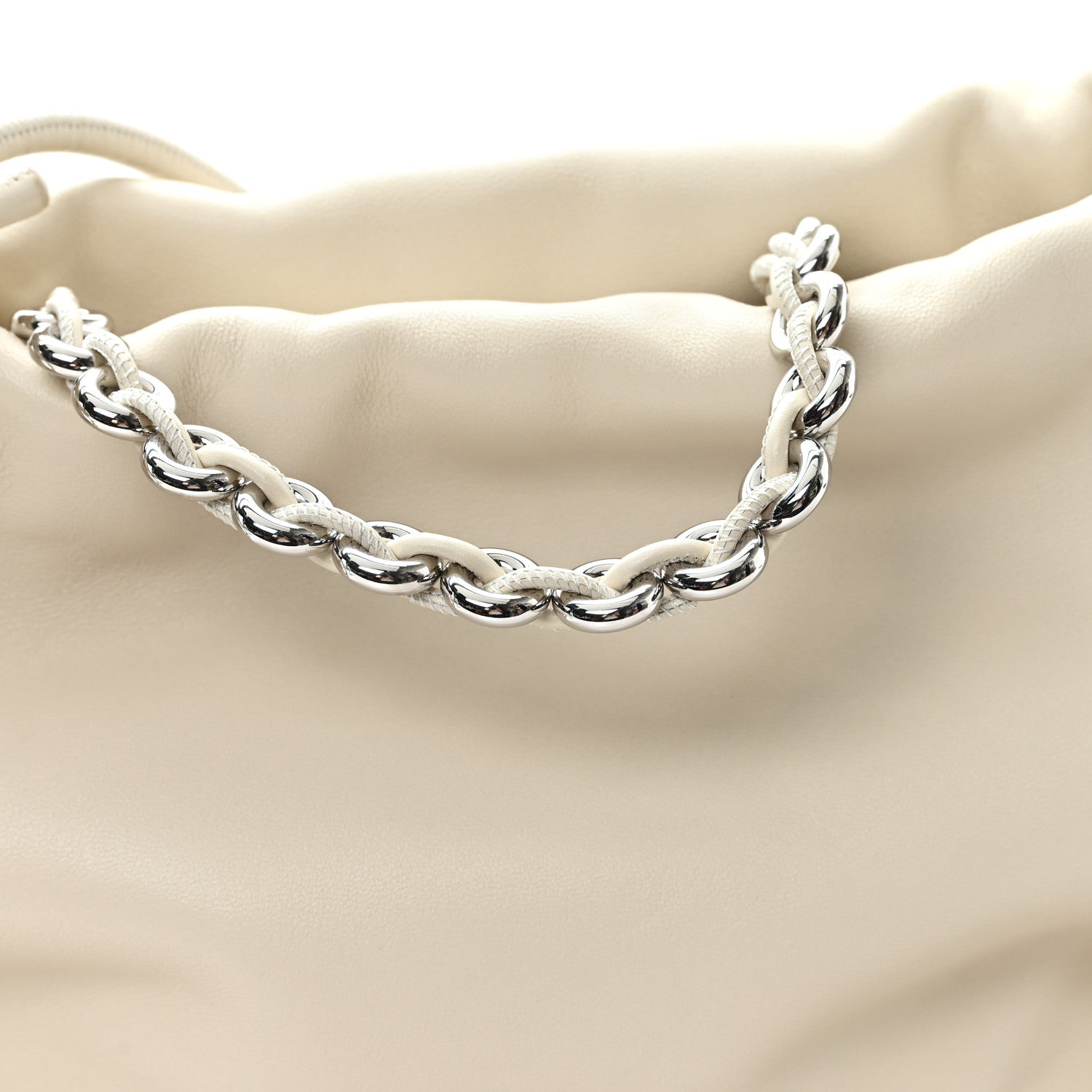 Loewe Mellow Nappa Medium Donut Chain Flamenco Knot Clutch Sea Salt 8 of 11