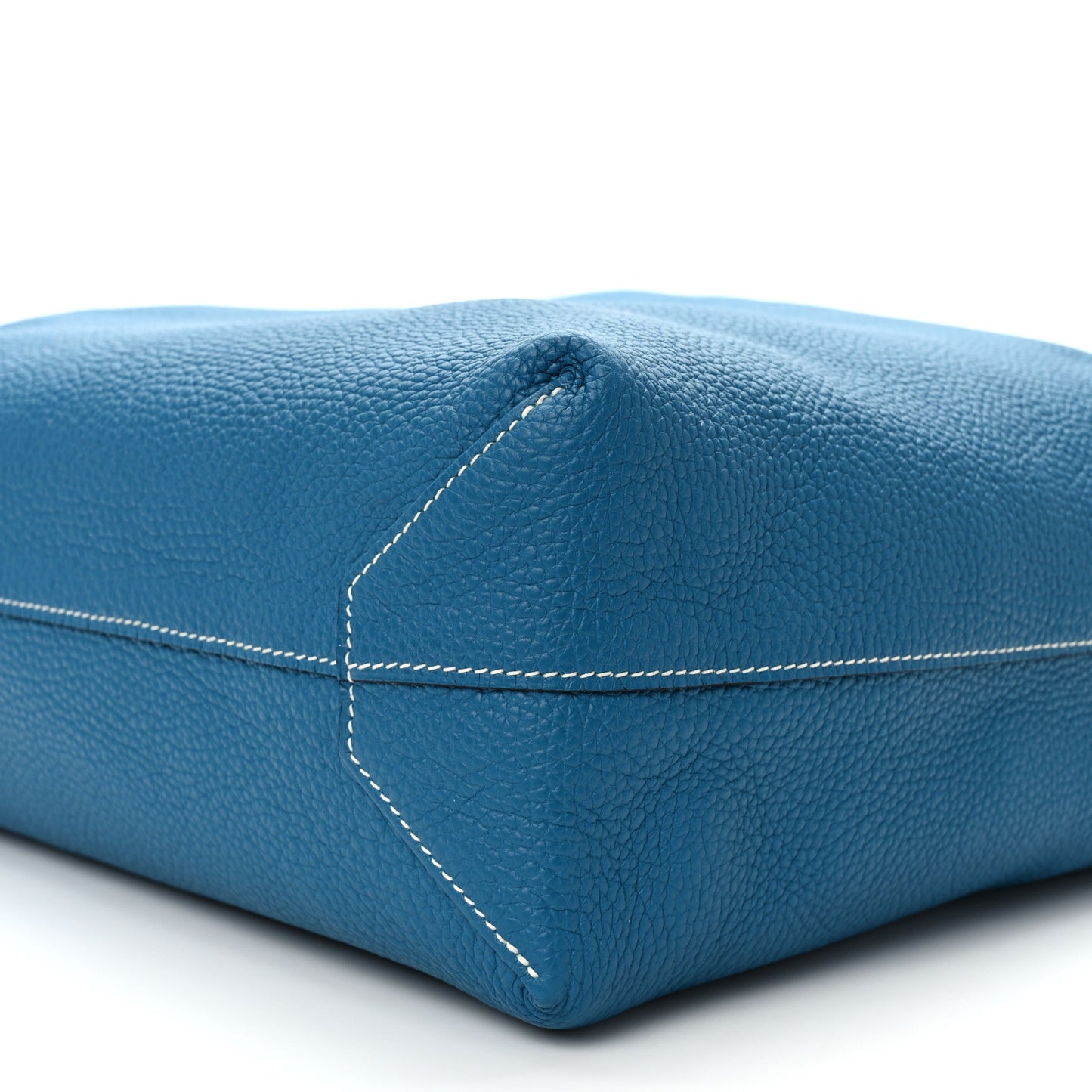 Taurillon Clemence Double Sens 36 Reversible Tote Deep Bleu Vert Bosphere