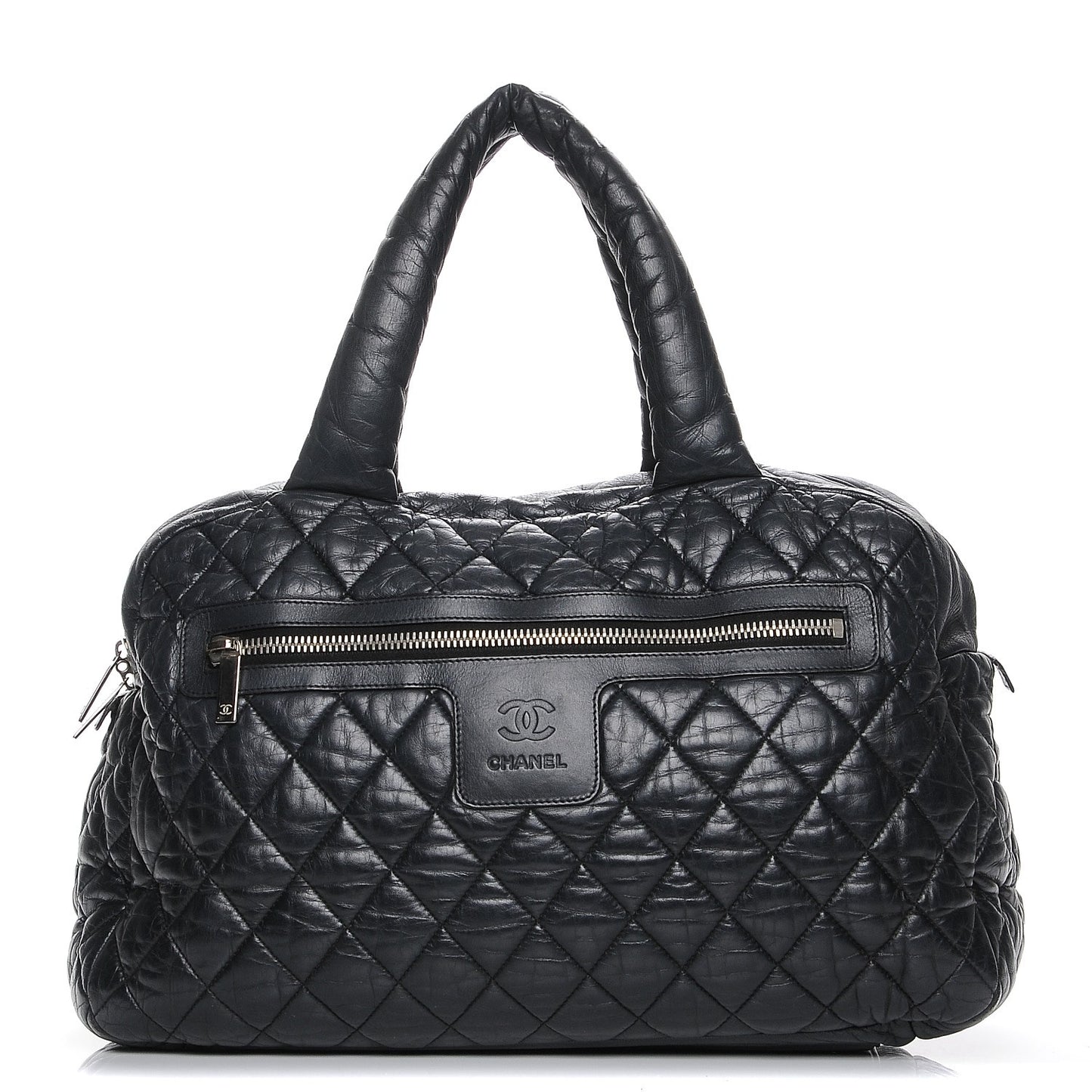 Lambskin Coco Cocoon Bowler Black