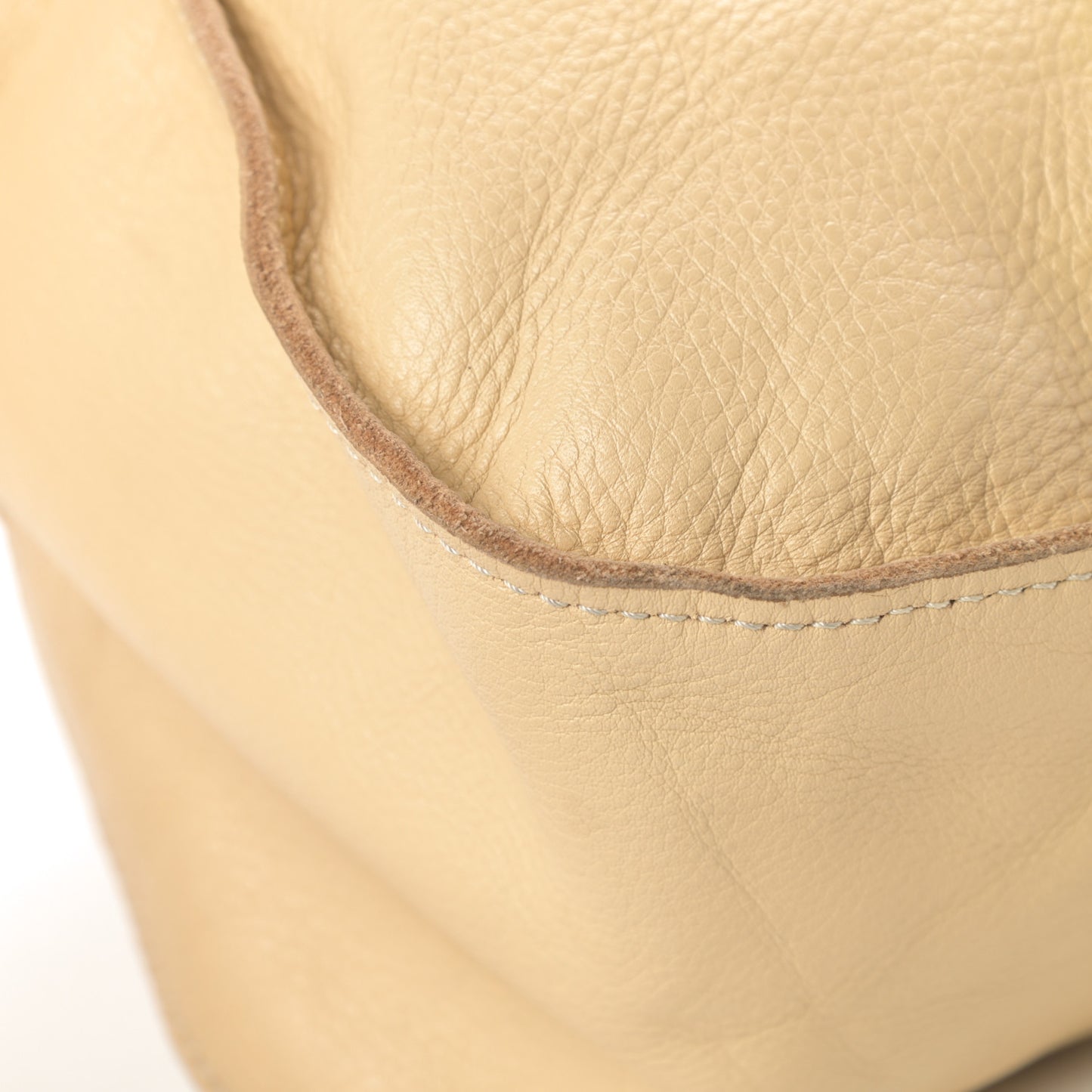Calfskin Large Marcie Satchel Light Tan