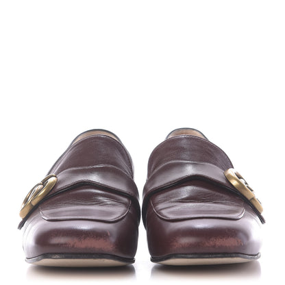 Gucci Malaga Kid Womens GG Marmont Loafers 36 Vintage Bordeaux 2 of 12