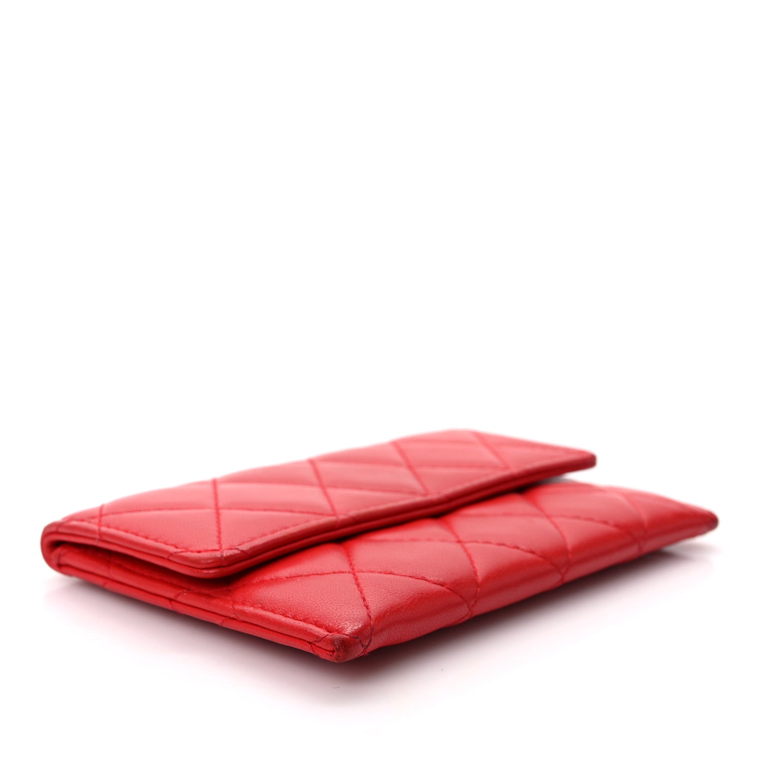 Chanel Lambskin Quilted Pouch Red 4 of 10
