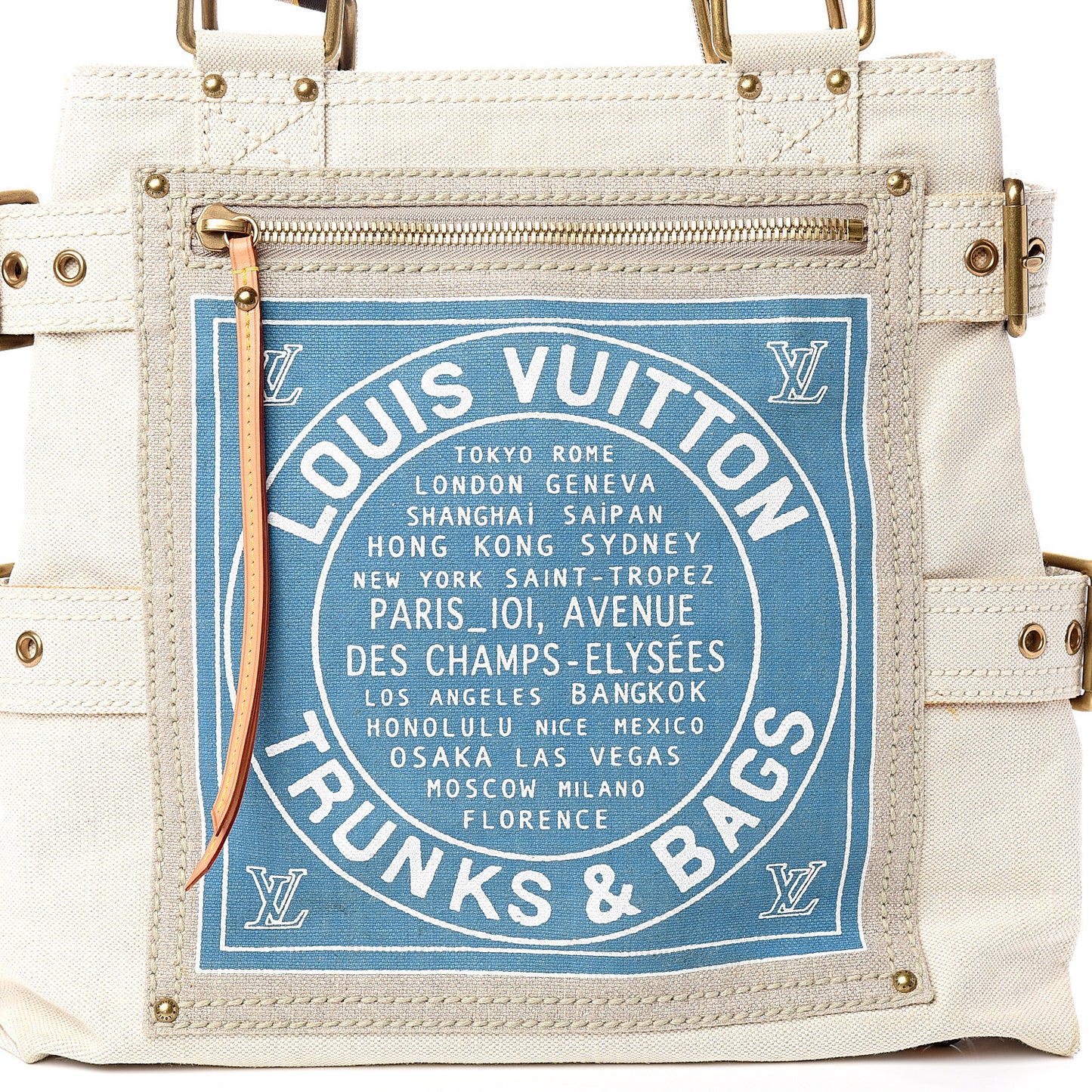 Toile Globe Shopper Cabas MM Blue