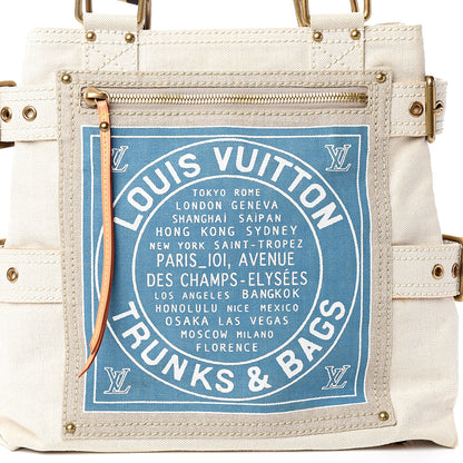 Louis Vuitton Toile Globe Shopper Cabas MM Blue 8 of 8