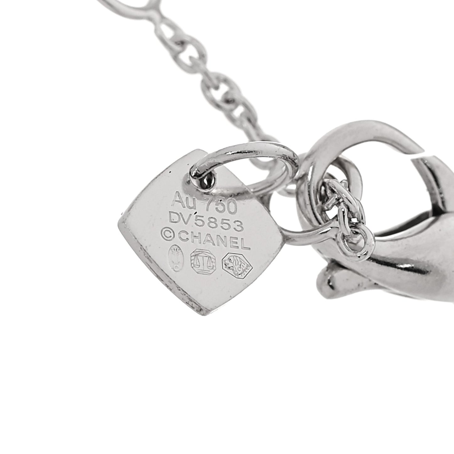 18K White Gold Diamond Coco Crush Station Bracelet