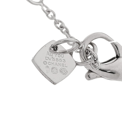 Chanel 18K White Gold Diamond Coco Crush Station Bracelet 4 of 5