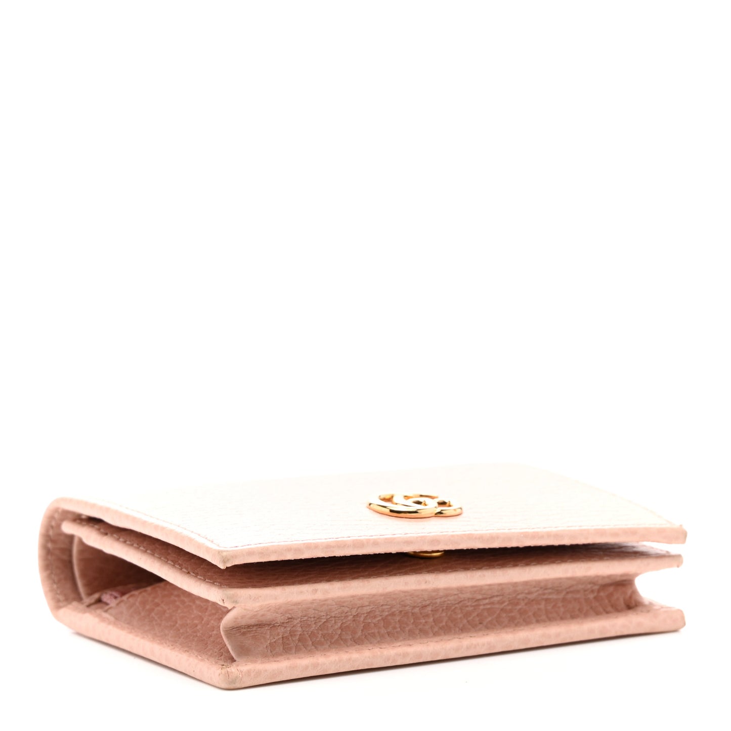 Dollar Calfskin GG Marmont Card Case Perfect Pink