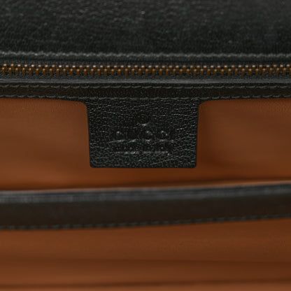 Gucci Goatskin Snakeskin Fox Broche Shoulder Bag Black 7 of 13