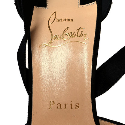 Christian Louboutin Velour Spikes Fairy 100 Pumps 38 Black 7 of 9