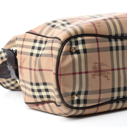 Burberry Haymarket Check Medium Walden Belted Hobo Chocolate 6 of 13